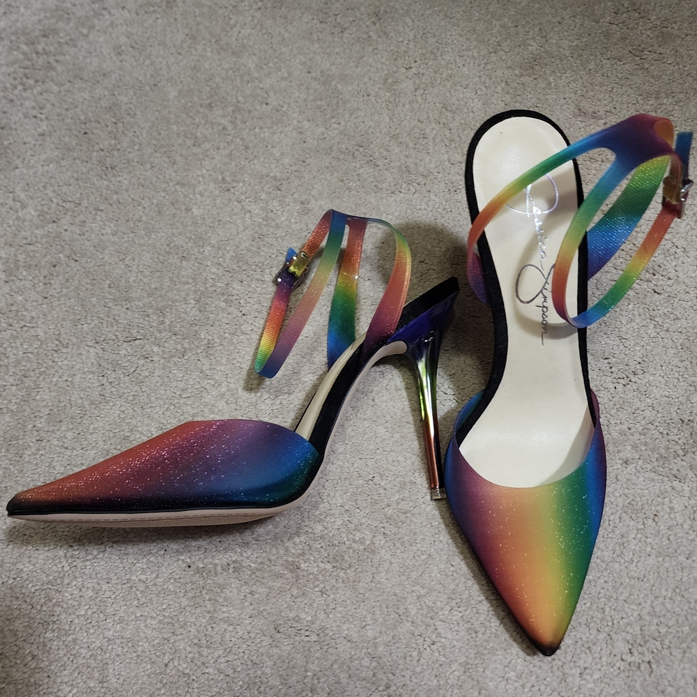 Jessica Simpson Women's Rainbow Heels - Picture 2 of 3
